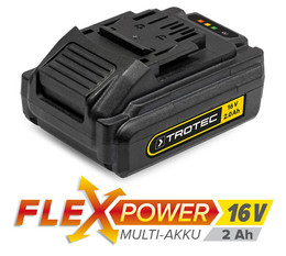 Flexpower-monitoimiakku, 16 V, 2 Ah