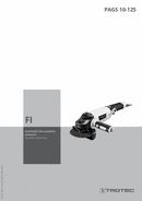 Käyttöohje Kulmahiomakone PAGS 10-125 (FI)