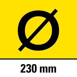 Katkaisukiekon ympärysmitta 230 mm