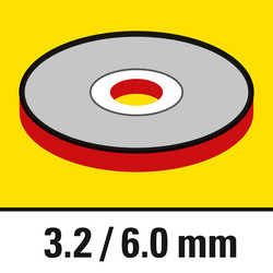 Katkaisulaikan paksuus 3,2/6 mm