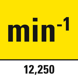 Kierrosluku 12.250 min-1