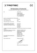 Konformitätserklärung Konvektor TCH 1500 E (INT)