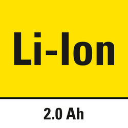 Litiumioniakku 2 Ah:n kapasiteetilla