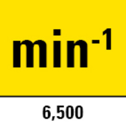 Tyhjäkäyntikierrosluku 6 500 min-1