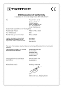 Vaatimustenmukaisuusvakuutus akkukäyttöinen työvalo PWLS 10 / PWLS 10-20V (INT)